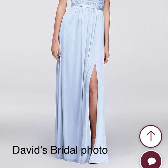 David's Bridal Dresses Davids Bridal Openback Dress Ice Blue 46
